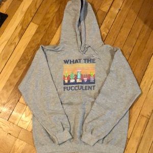 Hooded sweatshirt with fun logo